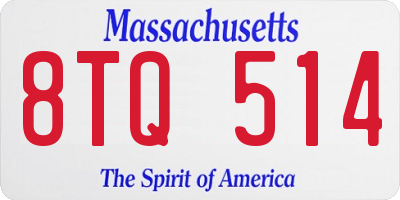 MA license plate 8TQ514