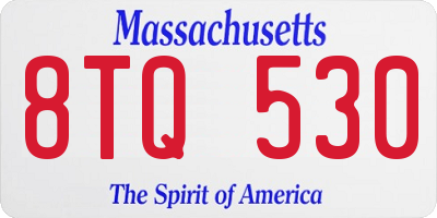 MA license plate 8TQ530