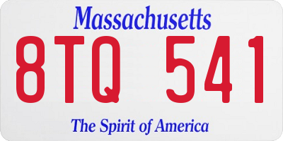 MA license plate 8TQ541