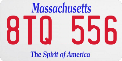MA license plate 8TQ556
