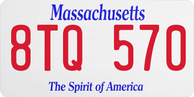 MA license plate 8TQ570