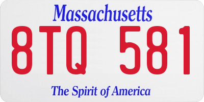 MA license plate 8TQ581
