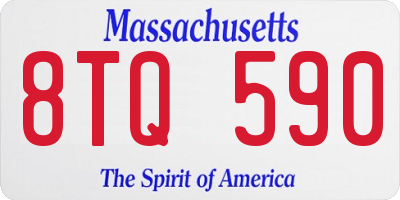 MA license plate 8TQ590