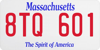 MA license plate 8TQ601