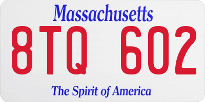 MA license plate 8TQ602