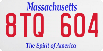 MA license plate 8TQ604