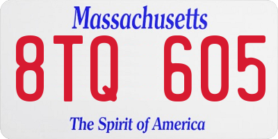 MA license plate 8TQ605