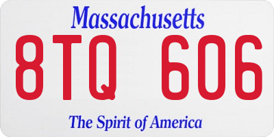 MA license plate 8TQ606