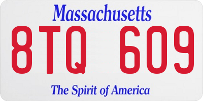 MA license plate 8TQ609