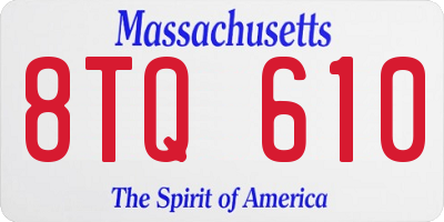 MA license plate 8TQ610