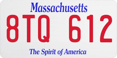 MA license plate 8TQ612