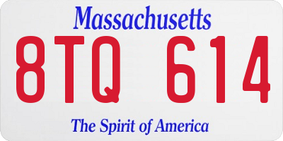 MA license plate 8TQ614