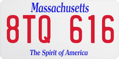 MA license plate 8TQ616