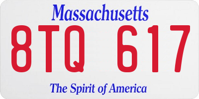 MA license plate 8TQ617