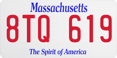 MA license plate 8TQ619