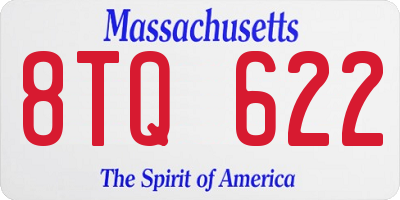 MA license plate 8TQ622