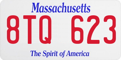 MA license plate 8TQ623
