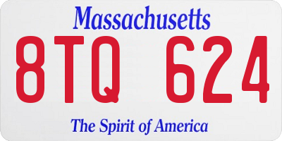 MA license plate 8TQ624