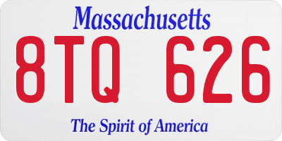 MA license plate 8TQ626