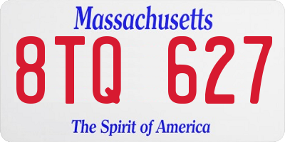 MA license plate 8TQ627