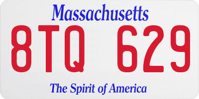 MA license plate 8TQ629
