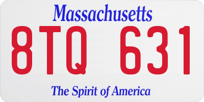 MA license plate 8TQ631