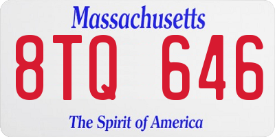 MA license plate 8TQ646
