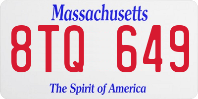 MA license plate 8TQ649