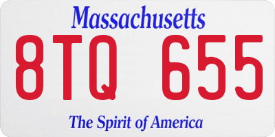 MA license plate 8TQ655