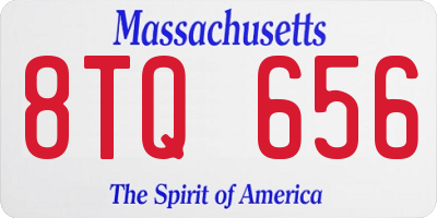 MA license plate 8TQ656