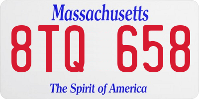 MA license plate 8TQ658