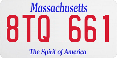 MA license plate 8TQ661