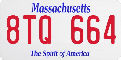 MA license plate 8TQ664