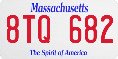 MA license plate 8TQ682