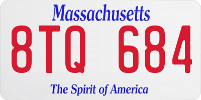 MA license plate 8TQ684