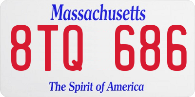 MA license plate 8TQ686