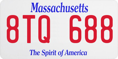 MA license plate 8TQ688