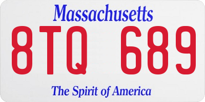 MA license plate 8TQ689