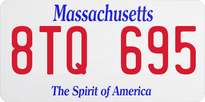MA license plate 8TQ695