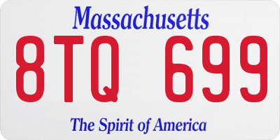 MA license plate 8TQ699