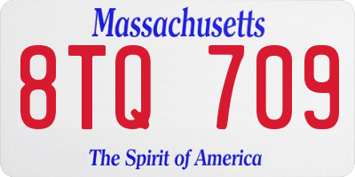 MA license plate 8TQ709