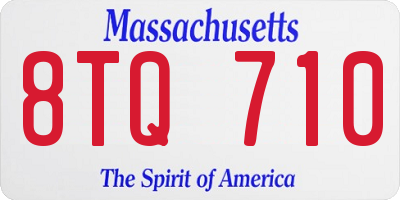MA license plate 8TQ710