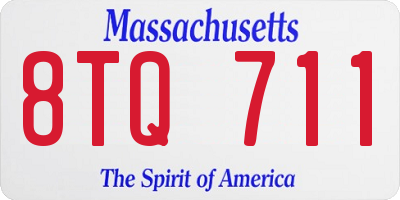 MA license plate 8TQ711