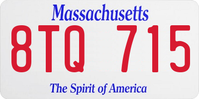 MA license plate 8TQ715