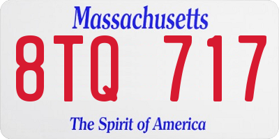 MA license plate 8TQ717