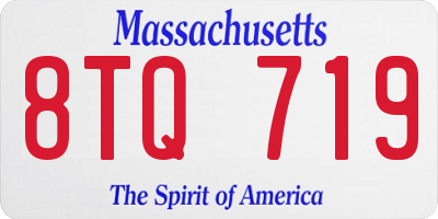 MA license plate 8TQ719
