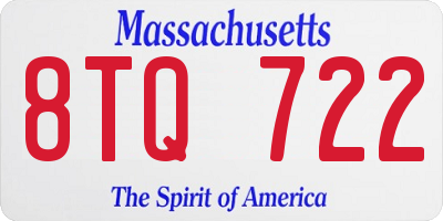 MA license plate 8TQ722