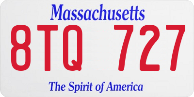 MA license plate 8TQ727