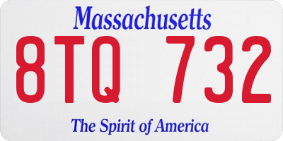 MA license plate 8TQ732
