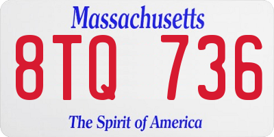 MA license plate 8TQ736